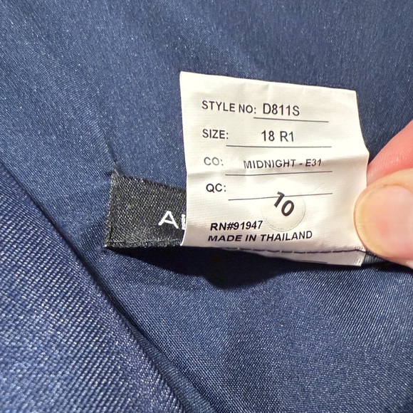 Elegant Midnight Blue Alfred Sung Gown - Picture 7 of 7